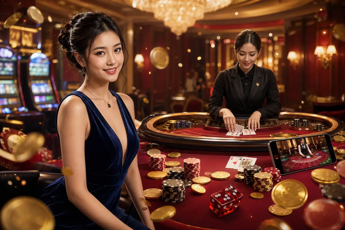 kudaking Casino meja baccarat dealer langsung